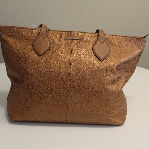Tommy Bahama Barbados Leather Tote in new condition! Originally $198 - Picture 1 of 11